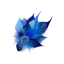 Load image into Gallery viewer, Light Blue &amp; Royal Magnetic Feather Trim
