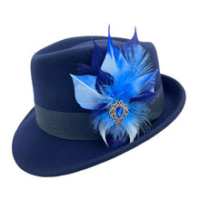 Load image into Gallery viewer, Light Blue &amp; Royal Magnetic Feather Trim
