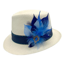 Load image into Gallery viewer, Light Blue &amp; Royal Magnetic Feather Trim
