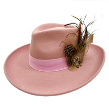 Load image into Gallery viewer, Mushroom Pink &amp; Naturals Magnetic Feather Trim
