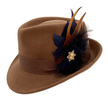Load image into Gallery viewer, EXtra Small Navy &amp; Natural Tan Magnetic Feather Trim
