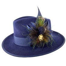 Load image into Gallery viewer, Olive &amp; Navy Magnetic Feather Trim
