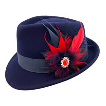 Load image into Gallery viewer, Navy &amp; Red Magnetic Feather Trim 2
