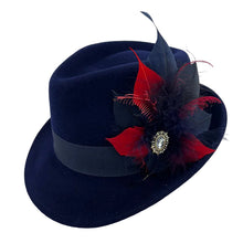 Load image into Gallery viewer, Navy &amp; Red Magnetic Feather Trim 2
