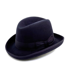 Load image into Gallery viewer, Navy Wool Felt Homberg
