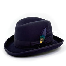 Load image into Gallery viewer, Navy Wool Felt Homberg
