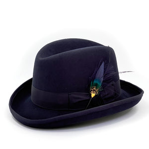 Navy Wool Felt Homberg