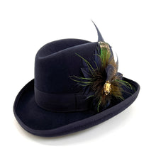 Load image into Gallery viewer, Navy Wool Felt Homberg
