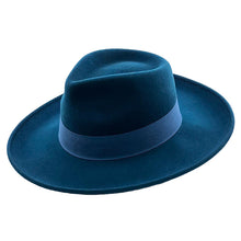 Load image into Gallery viewer, Ocean Blue Wool Felt Hat
