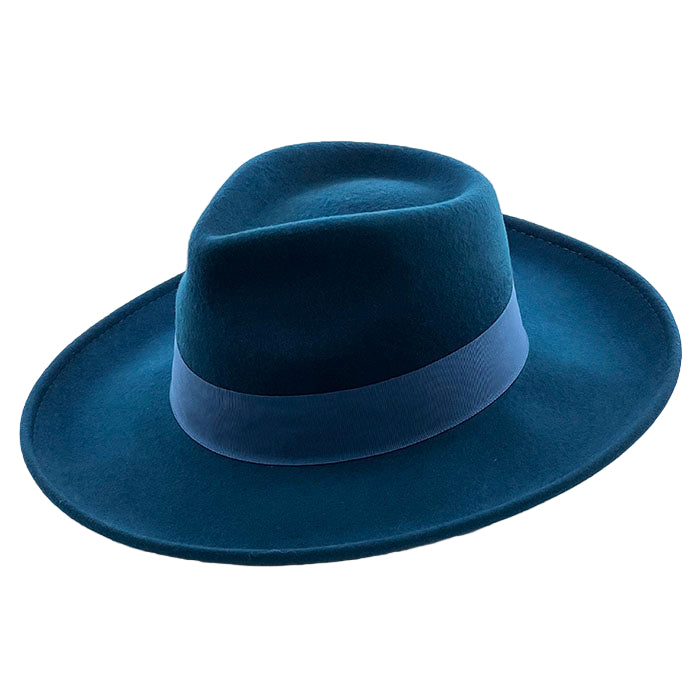 Ocean Blue Wool Felt Hat