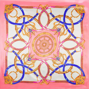 Pink, Royal, Gold & Cream Scarf
