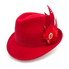 Load image into Gallery viewer, Red &amp; Crystal Magnetic Feather Trim

