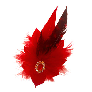 Red Magnetic Feather Trim