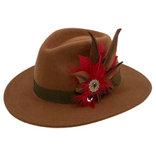 Load image into Gallery viewer, Red &amp; Natural Magnetic Feather Trim 2
