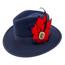 Load image into Gallery viewer, Red &amp; Navy Magnetic Feather Trim
