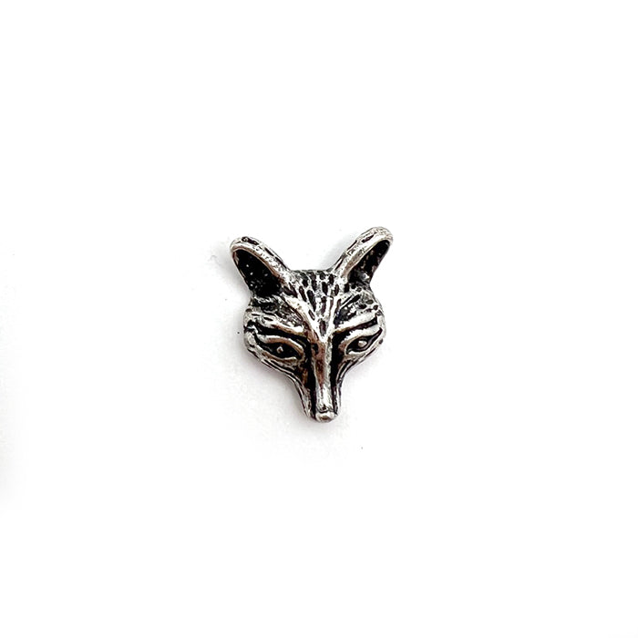 Silver Fox Head Pin