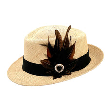 Load image into Gallery viewer, Natural &amp; Black Magnetic Feather Trim
