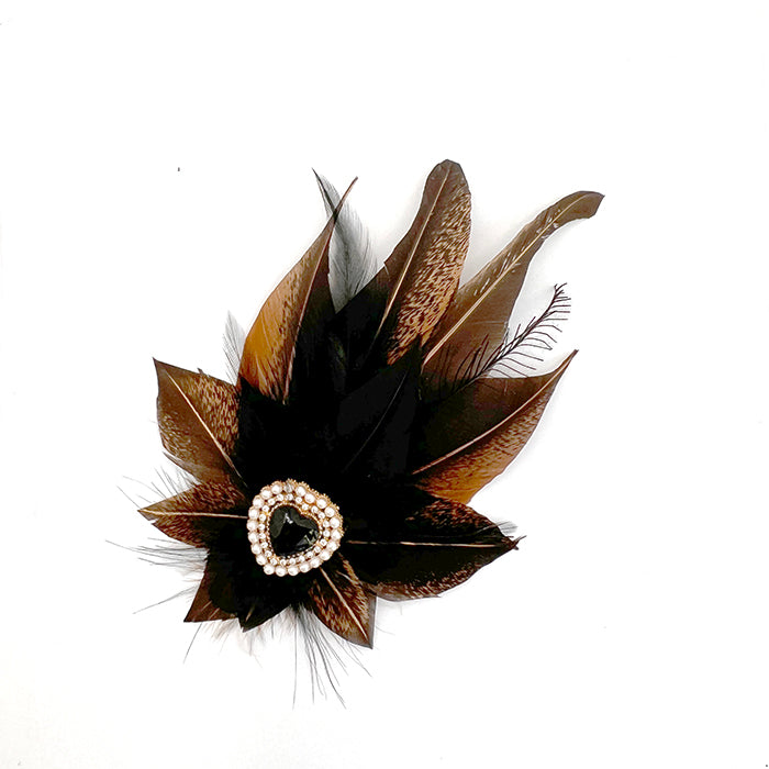 Natural & Black Magnetic Feather Trim