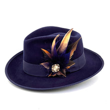 Load image into Gallery viewer, Naturals &amp; Navy Magnetic Feather Trim
