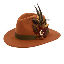 Load image into Gallery viewer, Terracotta  Coloured wool Felt Hat
