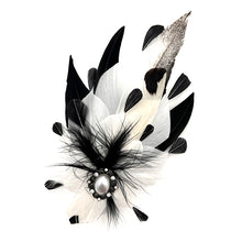 Load image into Gallery viewer, White &amp; Black Dot Magnetic Feather Trim
