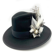 Load image into Gallery viewer, White &amp; Black Magnetic Feather Trim
