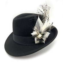 Load image into Gallery viewer, White &amp; Black Magnetic Feather Trim
