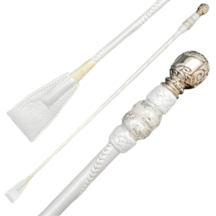 White & Silver Riding Crop