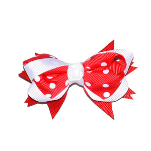 Red & White Spot Bow