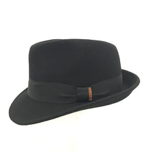 Load image into Gallery viewer, Black Wool Felt Trilby
