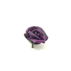 Dark Purple leathere Rosebud