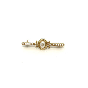 Gold Pearl Stock Pin 18