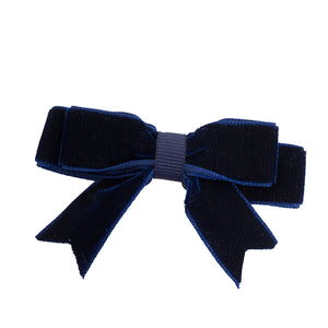 Simple yet stylish, Navy Velvet Hair Bow