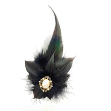 Load image into Gallery viewer, Iridescent Black Magnetic Feather Trim
