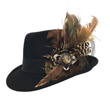 Load image into Gallery viewer, Black Wool Felt Trilby
