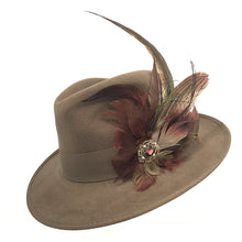 Load image into Gallery viewer, Brown Wool Felt Fedora
