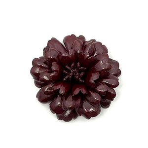 Burgundy Flower Lapel