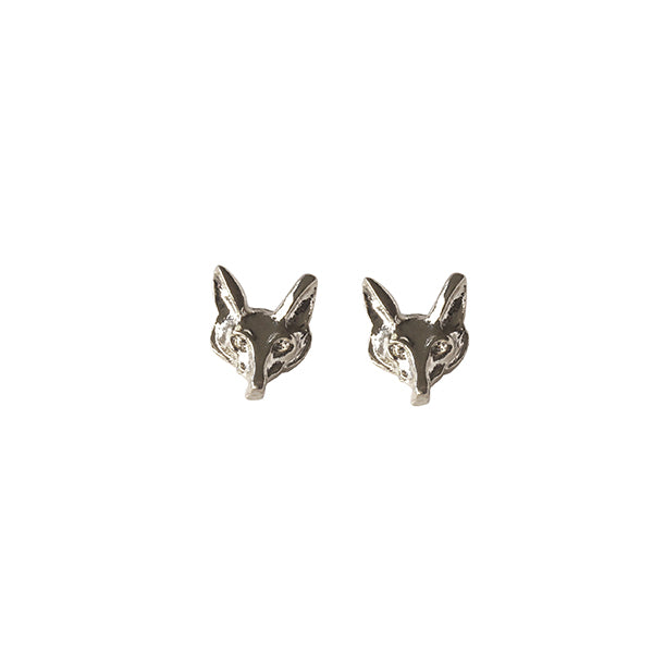 Silver Foxhead Earring