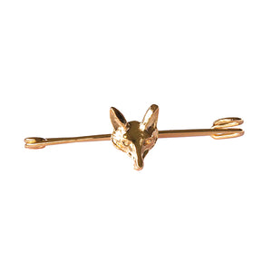 Gold Fox Mask Stock Pin