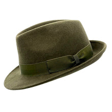 Load image into Gallery viewer, Olive Wool Felt Trilby
