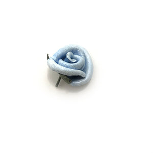 Pale Blue Rosebud Lapel
