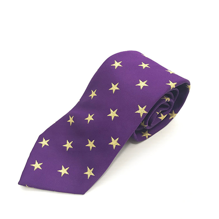 Purple & Gold Star Tie