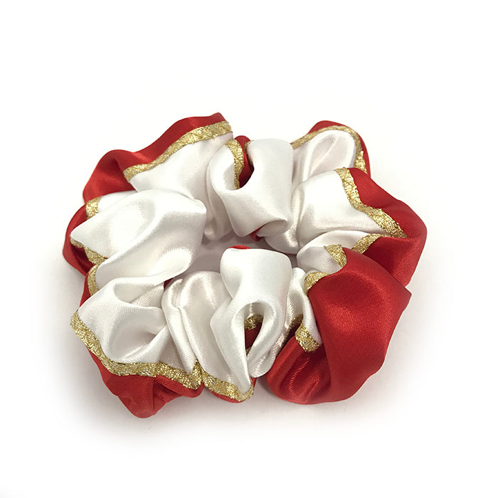Red White & Gold Scrunchy