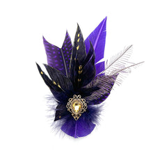 Load image into Gallery viewer, Small Purple Magnetic Feather Trim
