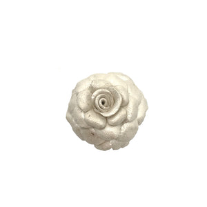 White Shimmer Carnation Lapel